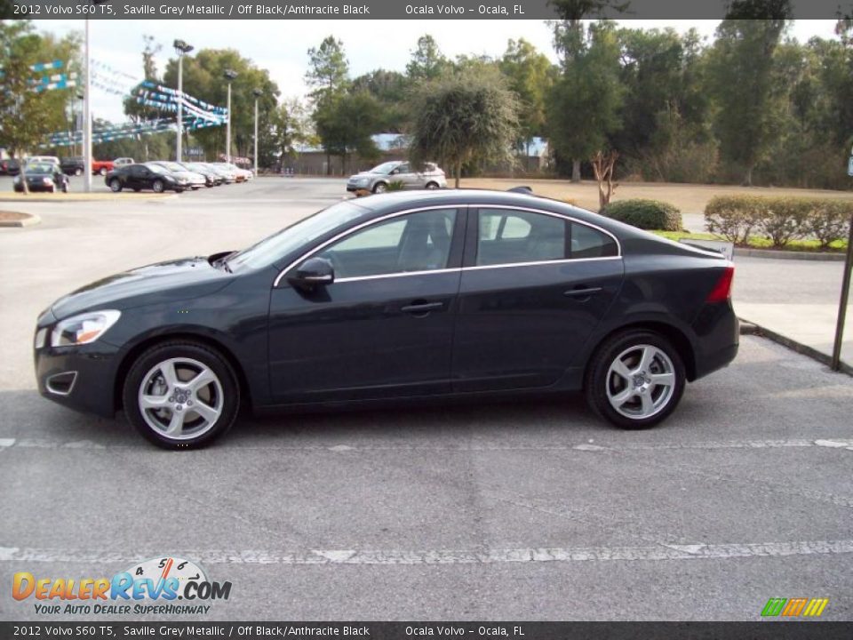 2012 Volvo S60 T5 Saville Grey Metallic / Off Black/Anthracite Black Photo #4