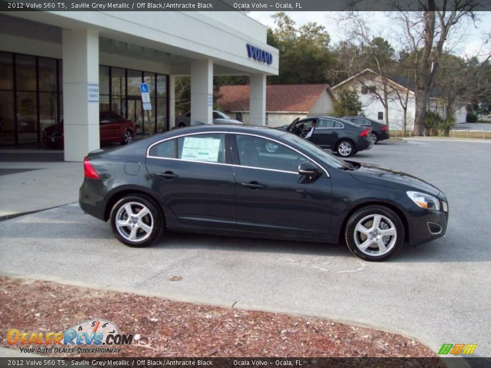 2012 Volvo S60 T5 Saville Grey Metallic / Off Black/Anthracite Black Photo #9