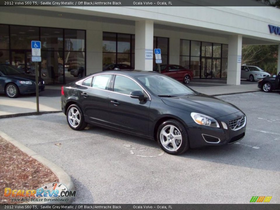 2012 Volvo S60 T5 Saville Grey Metallic / Off Black/Anthracite Black Photo #10