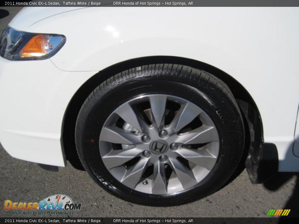 2011 Honda Civic EX-L Sedan Taffeta White / Beige Photo #9