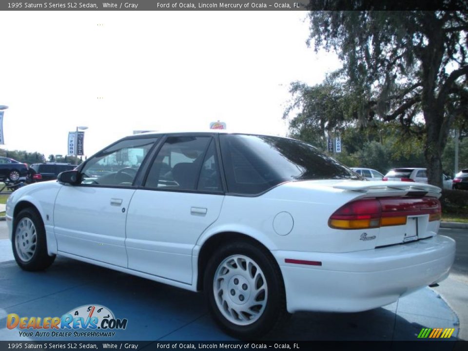 1995 Saturn S Series Sl2 Sedan White   Gray Photo #3 