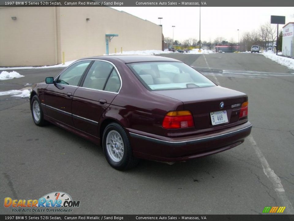 1997 BMW 5 Series 528i Sedan Canyon Red Metallic / Sand Beige Photo #6