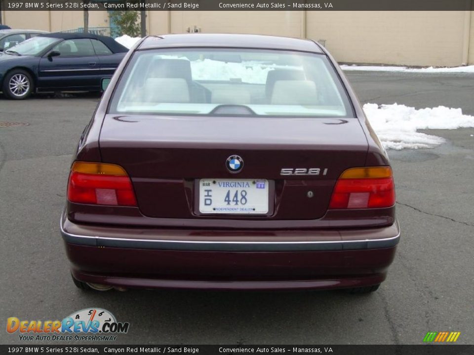 1997 BMW 5 Series 528i Sedan Canyon Red Metallic / Sand Beige Photo #7