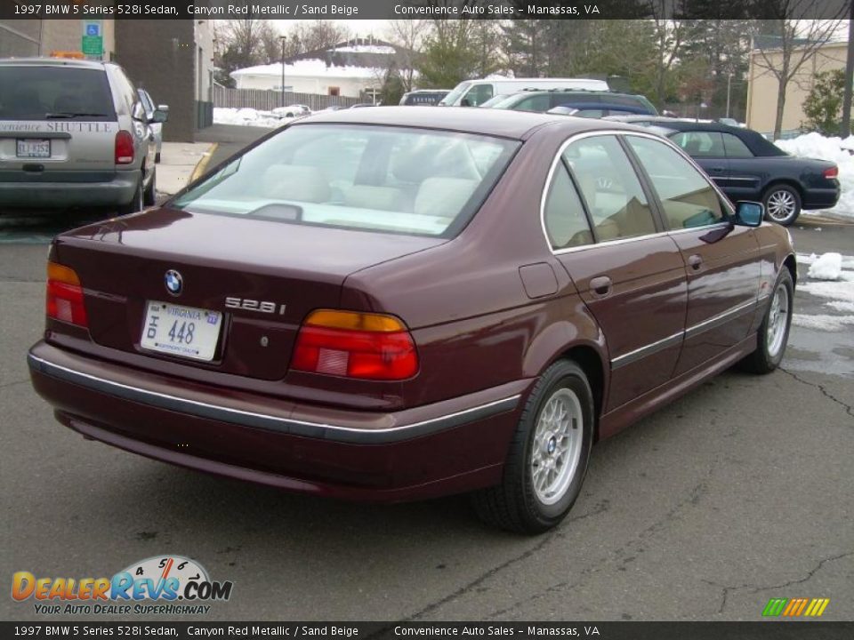 1997 BMW 5 Series 528i Sedan Canyon Red Metallic / Sand Beige Photo #8