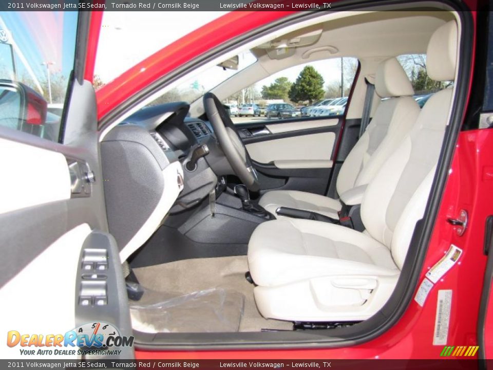 2011 Volkswagen Jetta SE Sedan Tornado Red / Cornsilk Beige Photo #3