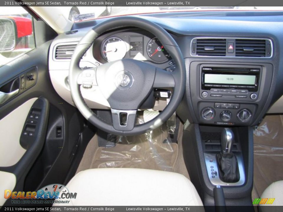 2011 Volkswagen Jetta SE Sedan Tornado Red / Cornsilk Beige Photo #6
