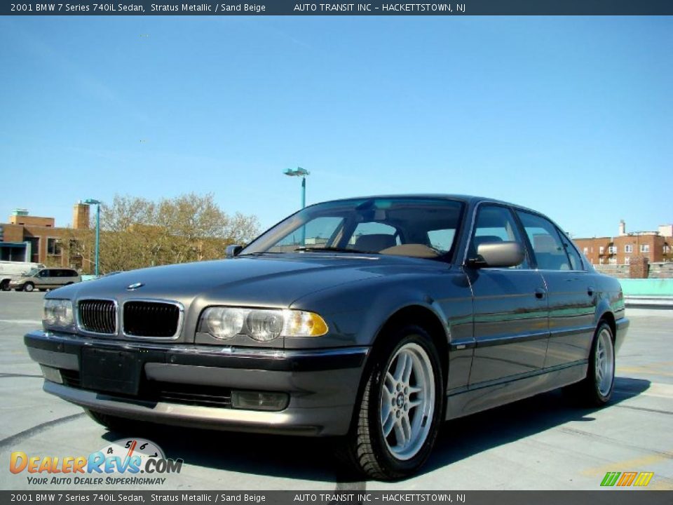 2001 BMW 7 Series 740iL Sedan Stratus Metallic / Sand Beige Photo #3
