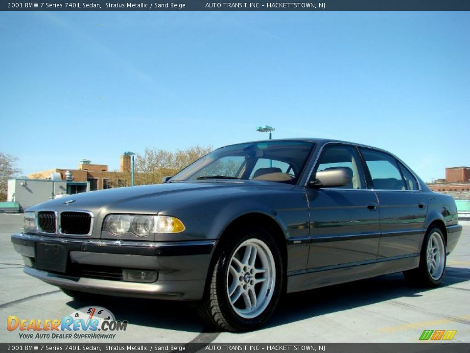 2001 BMW 7 Series 740iL Sedan Stratus Metallic / Sand Beige Photo #4
