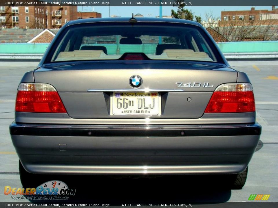 2001 BMW 7 Series 740iL Sedan Stratus Metallic / Sand Beige Photo #11
