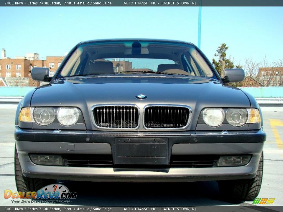 2001 BMW 7 Series 740iL Sedan Stratus Metallic / Sand Beige Photo #12