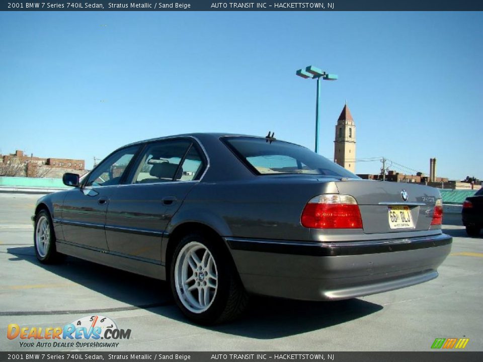 2001 BMW 7 Series 740iL Sedan Stratus Metallic / Sand Beige Photo #18