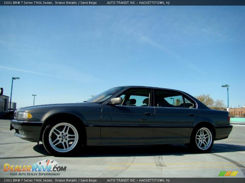 2001 BMW 7 Series 740iL Sedan Stratus Metallic / Sand Beige Photo #19