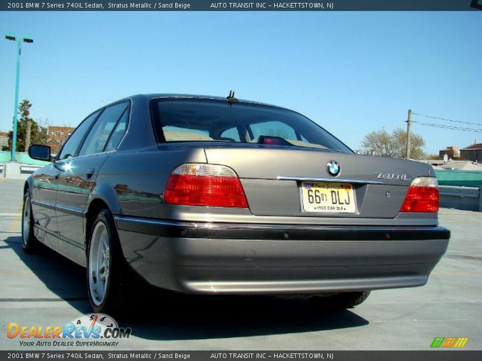 2001 BMW 7 Series 740iL Sedan Stratus Metallic / Sand Beige Photo #20