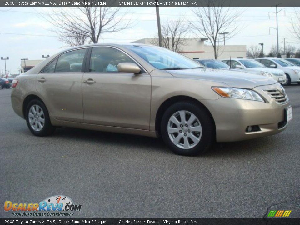 2008 Toyota Camry XLE V6 Desert Sand Mica / Bisque Photo #2