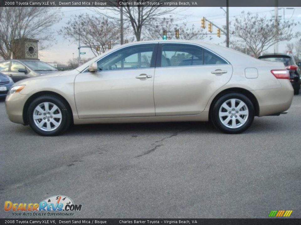 2008 Toyota Camry XLE V6 Desert Sand Mica / Bisque Photo #6