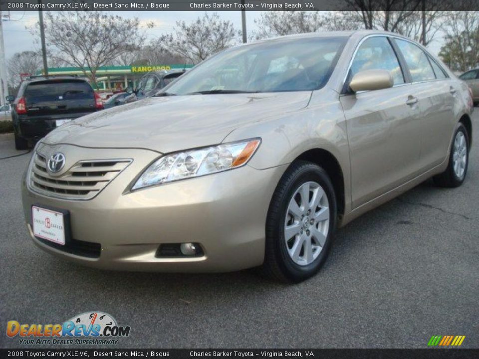 2008 Toyota Camry XLE V6 Desert Sand Mica / Bisque Photo #7
