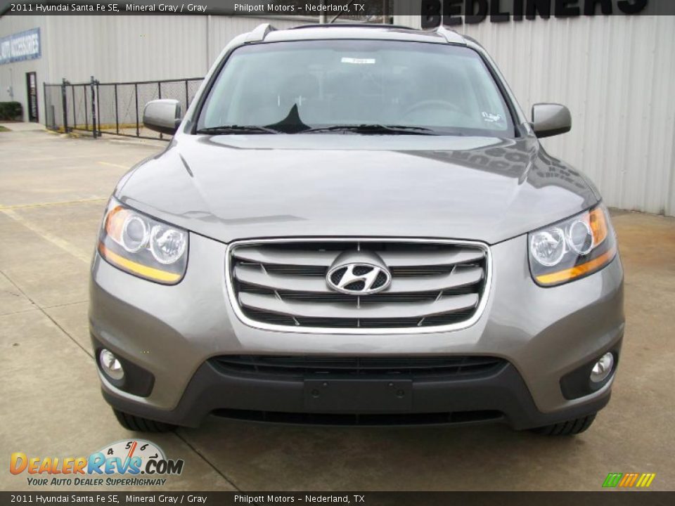 Mineral Gray 2011 Hyundai Santa Fe SE Photo #8
