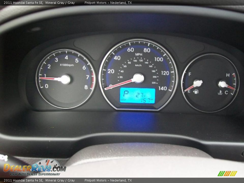 2011 Hyundai Santa Fe SE Gauges Photo #33