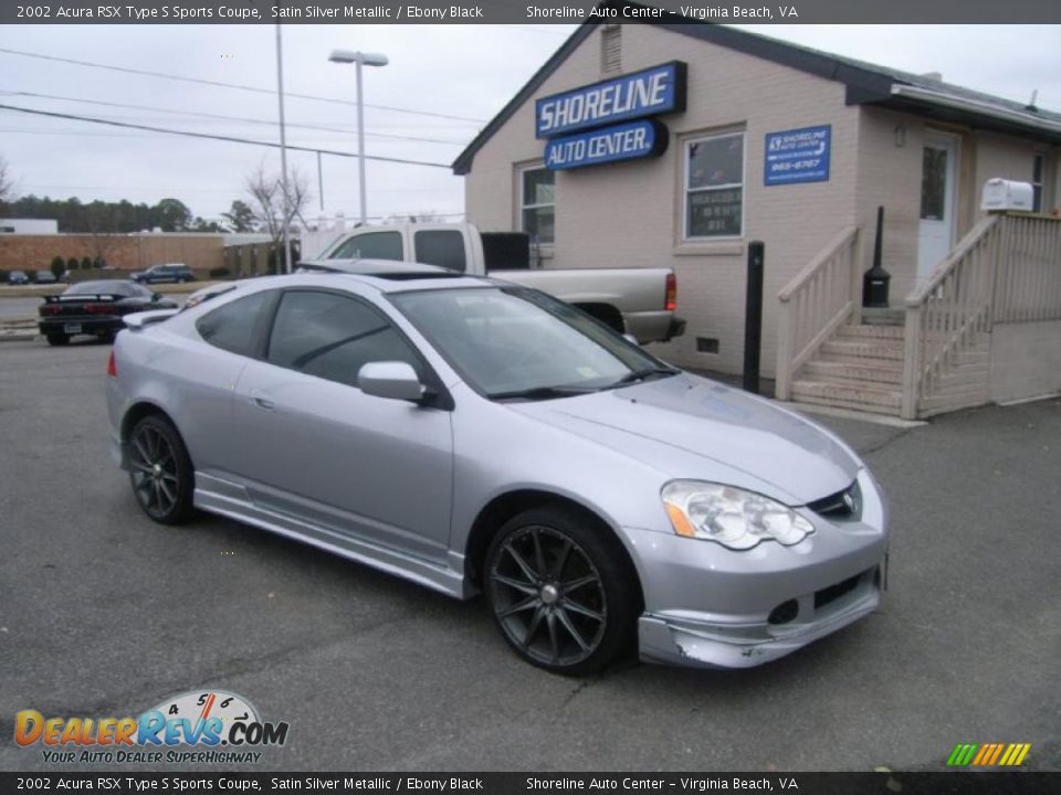 2002 Acura RSX Type S Sports Coupe Satin Silver Metallic / Ebony Black Photo #8