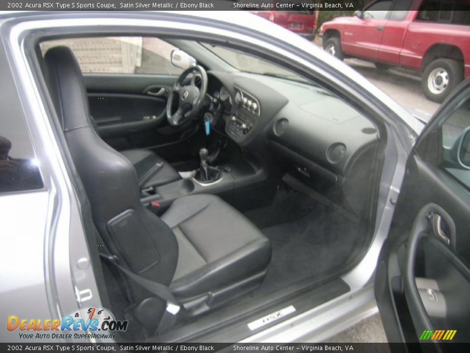 2002 Acura RSX Type S Sports Coupe Satin Silver Metallic / Ebony Black Photo #13