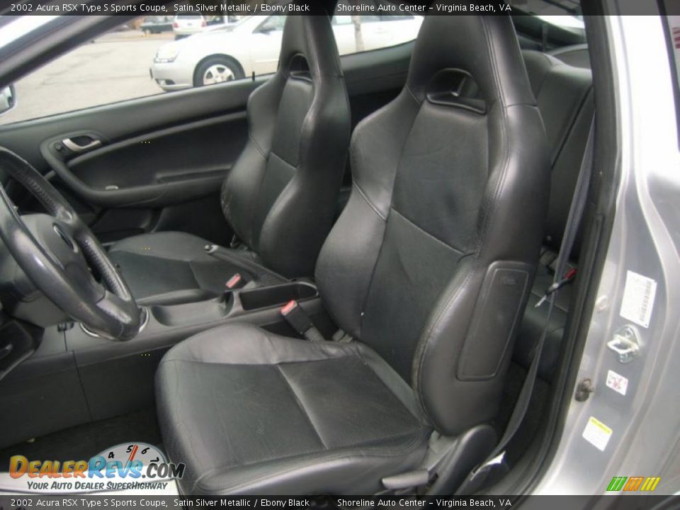 Ebony Black Interior - 2002 Acura RSX Type S Sports Coupe Photo #14