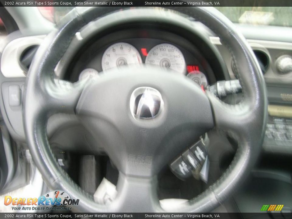 2002 Acura RSX Type S Sports Coupe Satin Silver Metallic / Ebony Black Photo #17