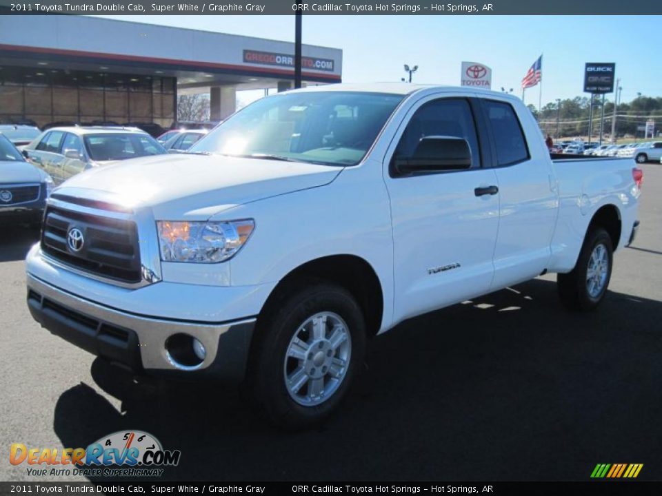 2011 Toyota Tundra Double Cab Super White / Graphite Gray Photo #1