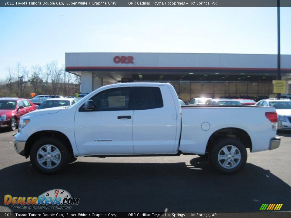 2011 Toyota Tundra Double Cab Super White / Graphite Gray Photo #2