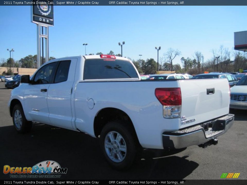 2011 Toyota Tundra Double Cab Super White / Graphite Gray Photo #3