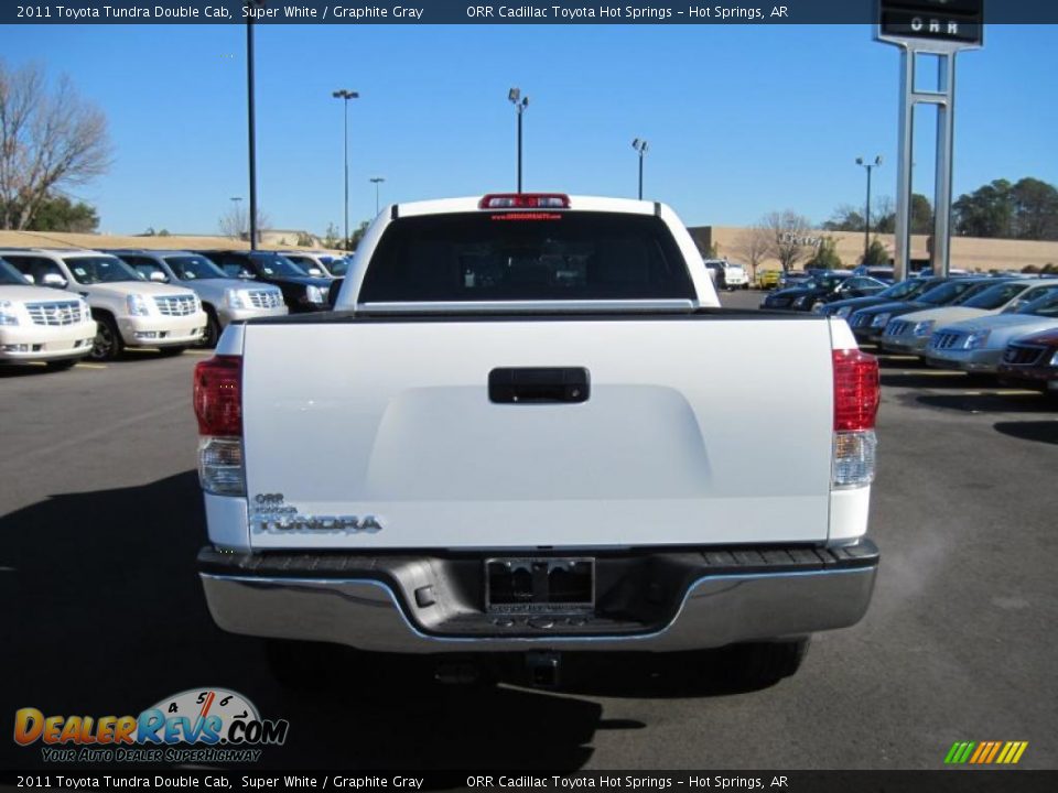 2011 Toyota Tundra Double Cab Super White / Graphite Gray Photo #4