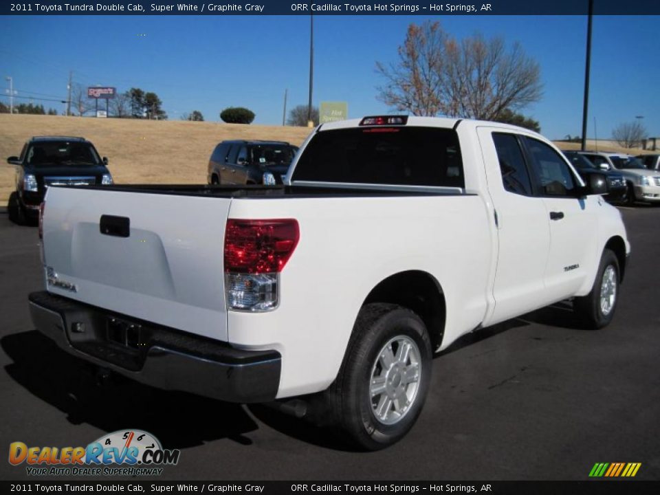2011 Toyota Tundra Double Cab Super White / Graphite Gray Photo #5
