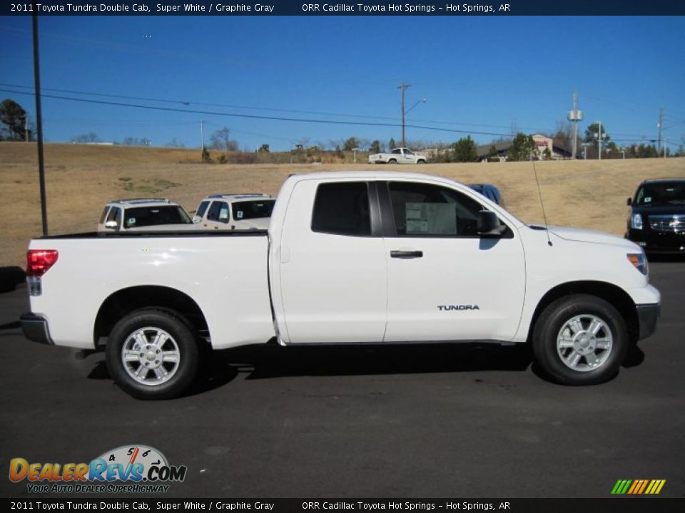 2011 Toyota Tundra Double Cab Super White / Graphite Gray Photo #6