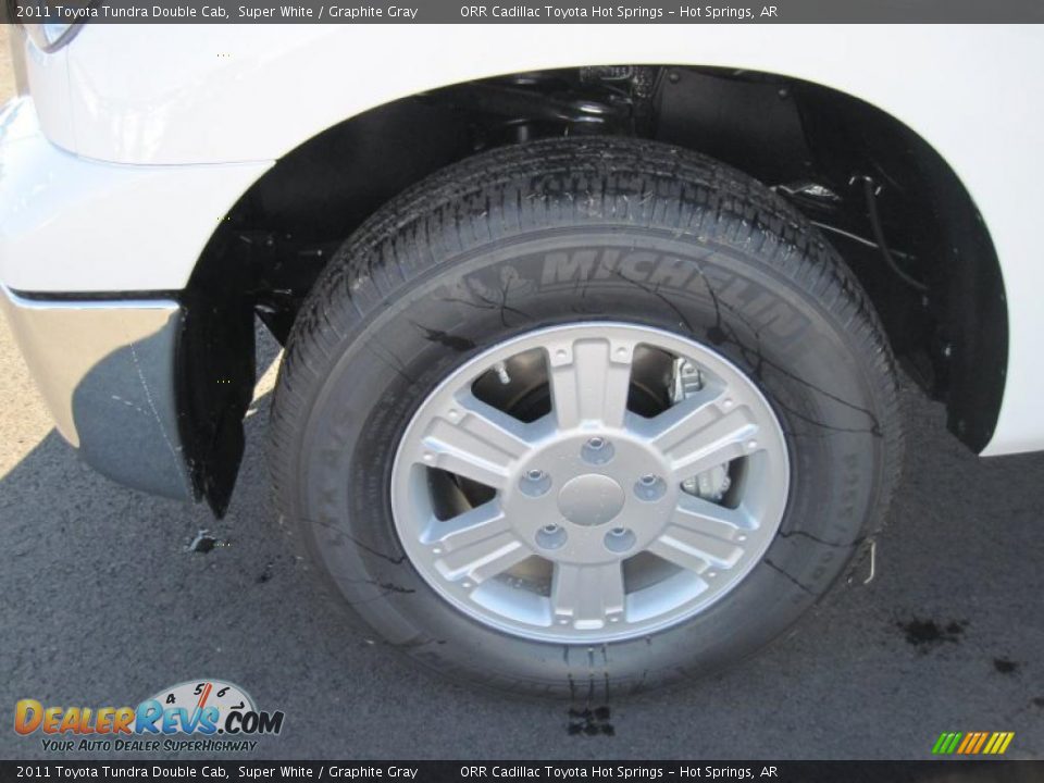 2011 Toyota Tundra Double Cab Super White / Graphite Gray Photo #9