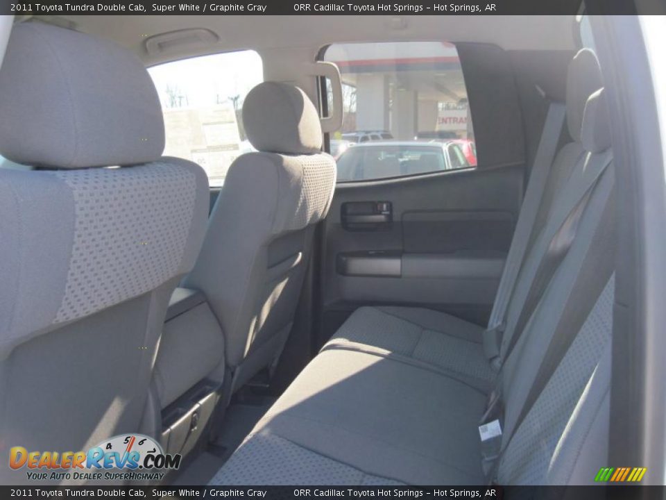 2011 Toyota Tundra Double Cab Super White / Graphite Gray Photo #13