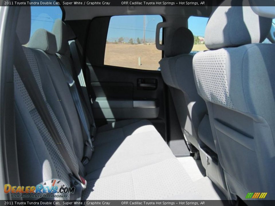 2011 Toyota Tundra Double Cab Super White / Graphite Gray Photo #15