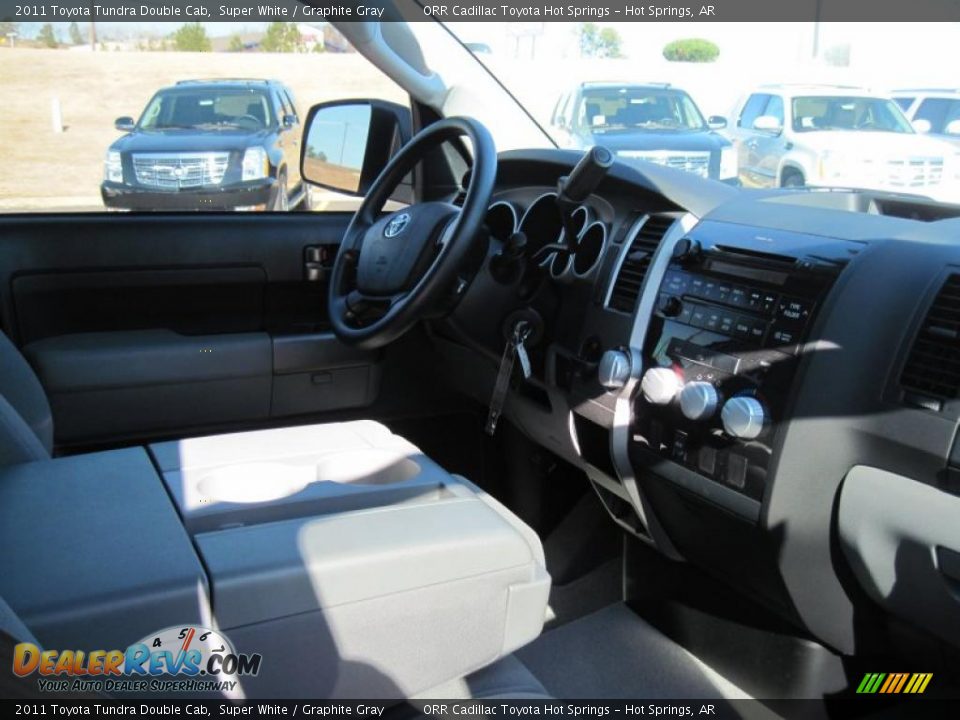 2011 Toyota Tundra Double Cab Super White / Graphite Gray Photo #16