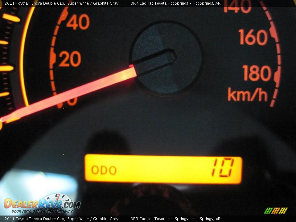 2011 Toyota Tundra Double Cab Super White / Graphite Gray Photo #18