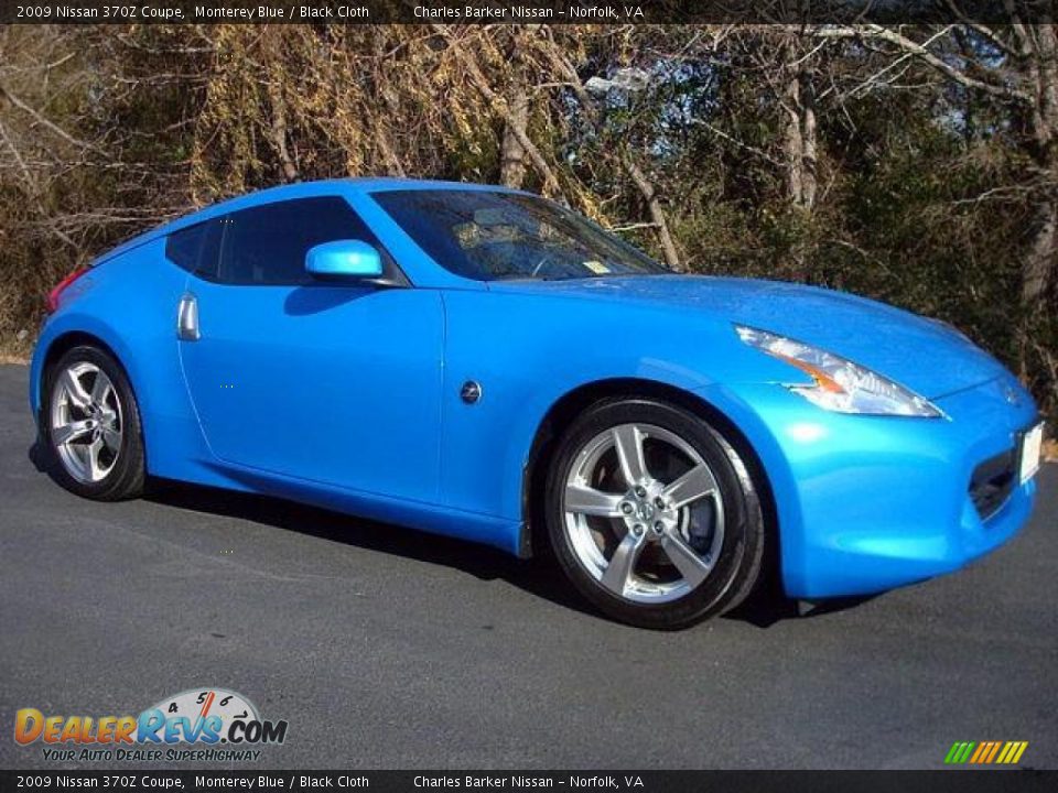 2009 Nissan 370Z Coupe Monterey Blue / Black Cloth Photo #1