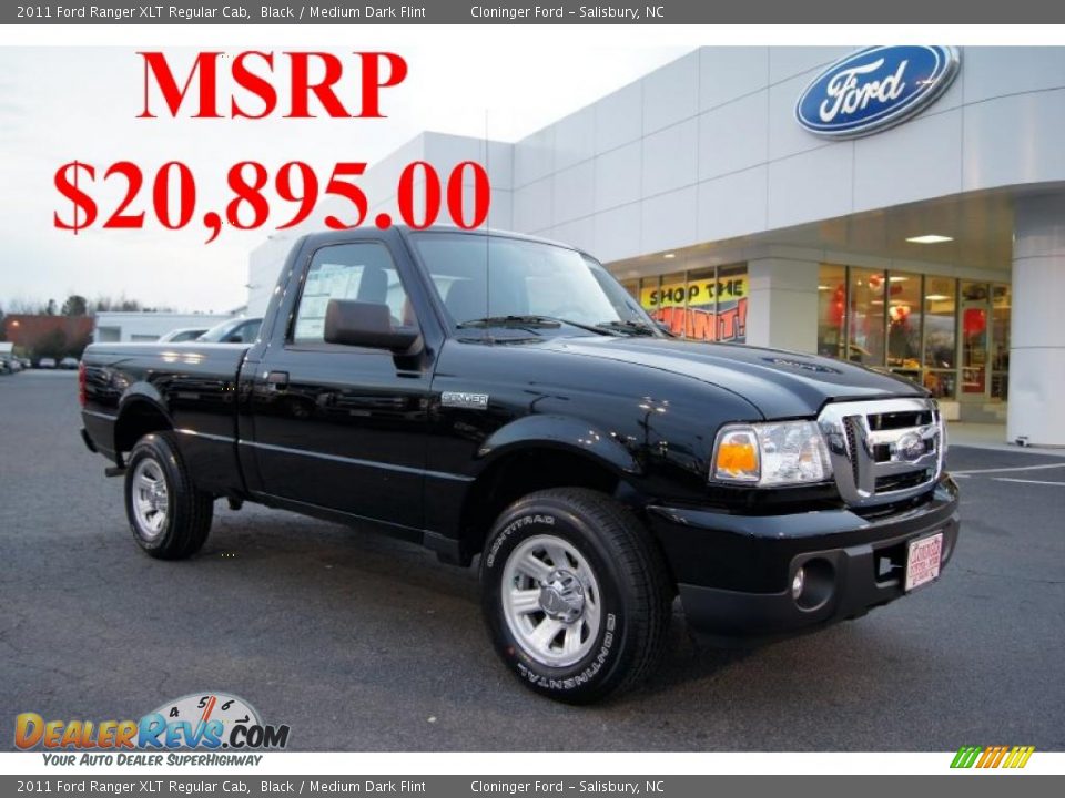 2011 Ford Ranger XLT Regular Cab Black / Medium Dark Flint Photo #1
