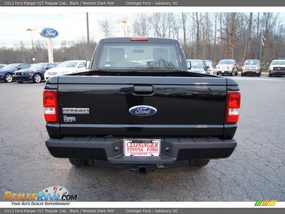 2011 Ford Ranger XLT Regular Cab Black / Medium Dark Flint Photo #4