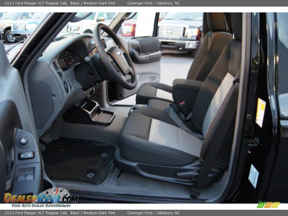 2011 Ford Ranger XLT Regular Cab Black / Medium Dark Flint Photo #9
