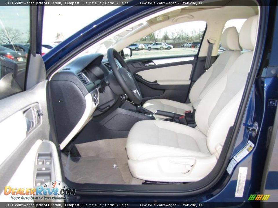 2011 Volkswagen Jetta SEL Sedan Tempest Blue Metallic / Cornsilk Beige Photo #3