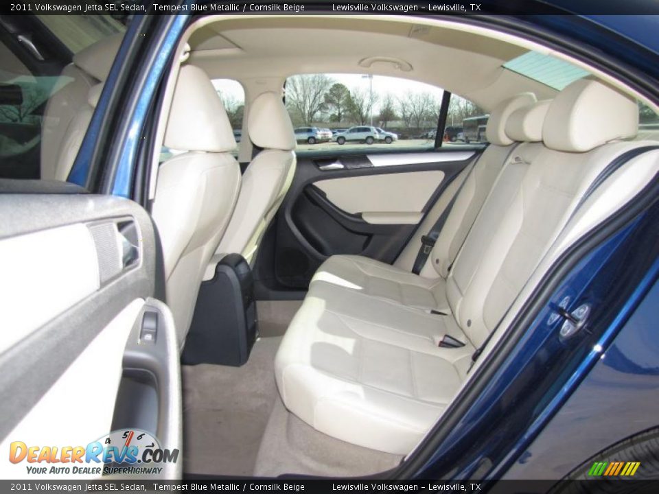 2011 Volkswagen Jetta SEL Sedan Tempest Blue Metallic / Cornsilk Beige Photo #4