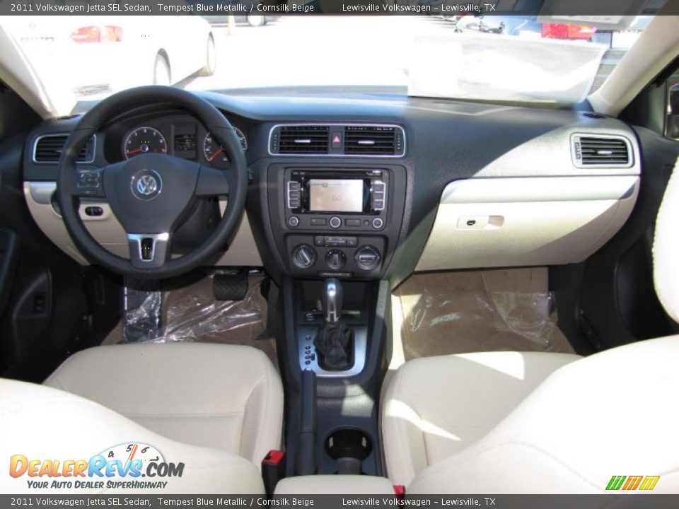 2011 Volkswagen Jetta SEL Sedan Tempest Blue Metallic / Cornsilk Beige Photo #5