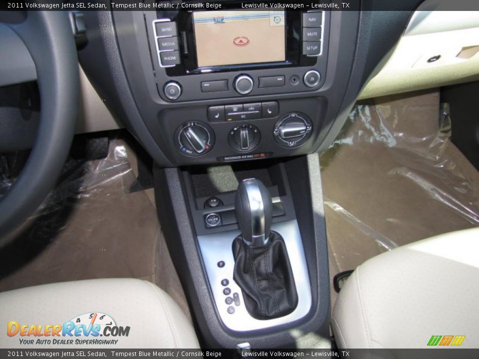2011 Volkswagen Jetta SEL Sedan Tempest Blue Metallic / Cornsilk Beige Photo #6