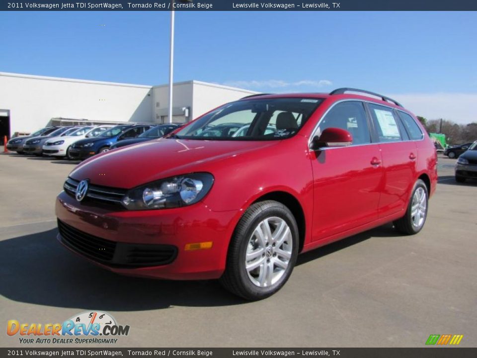 Tornado Red 2011 Volkswagen Jetta TDI SportWagen Photo #1