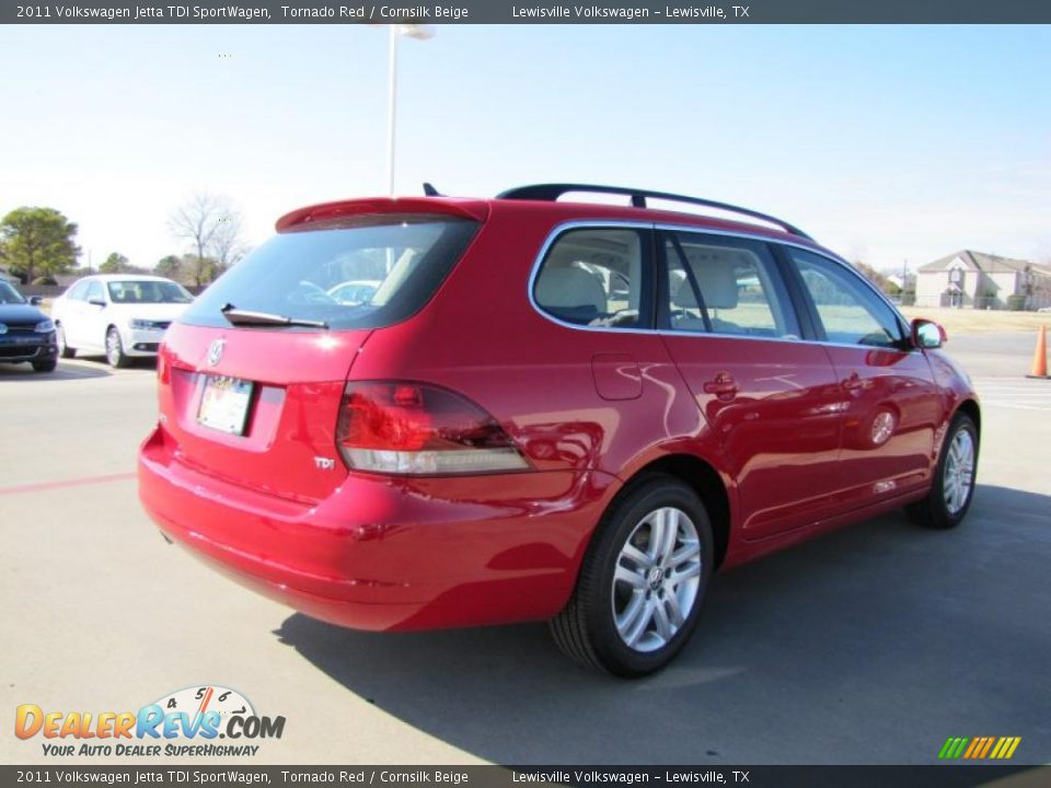 Tornado Red 2011 Volkswagen Jetta TDI SportWagen Photo #2