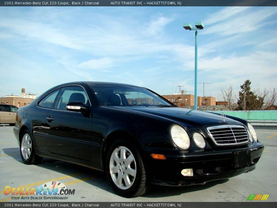 2001 Mercedes-Benz CLK 320 Coupe Black / Charcoal Photo #10