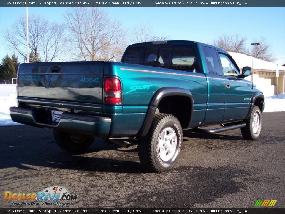 Emerald Green Pearl 1998 Dodge Ram 1500 Sport Extended Cab 4x4 Photo #12