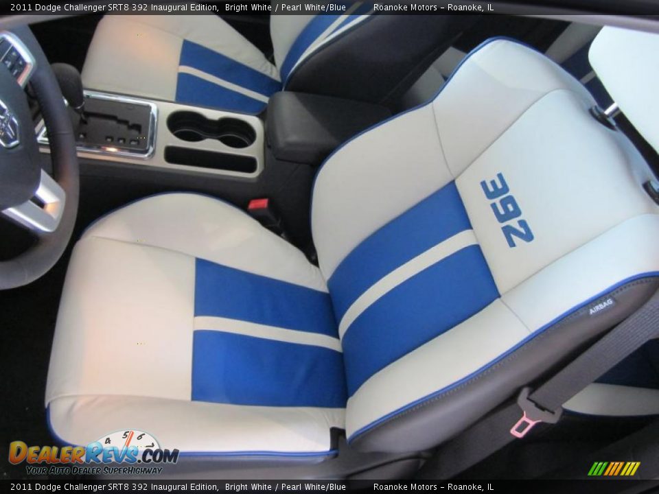 Pearl White/Blue Interior - 2011 Dodge Challenger SRT8 392 Inaugural Edition Photo #6